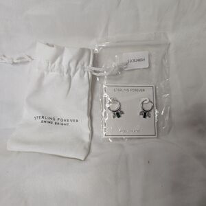 Sterling Forever Silver Hoop Earrings